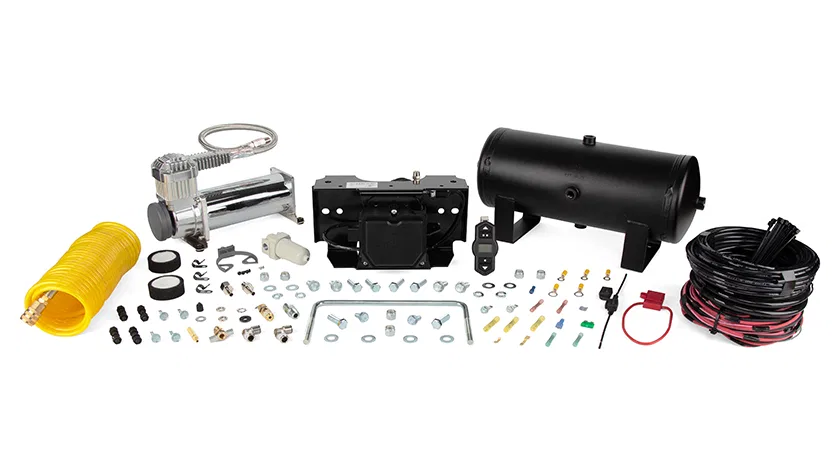 25981EZ – AIR LIFT Air Ride Management System, Wireless With 2 Gallon Black Powder Coated Steel Tank/ 444C Air Compre...